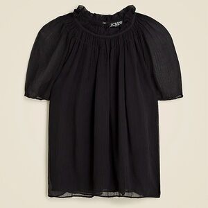 NWT J.Crew Crinkle Chiffon Smocked Top